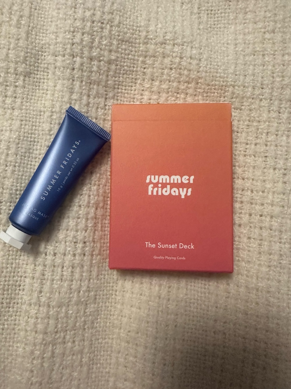 Summer Fridays Travel Jet Lag Mask with Playing Cards